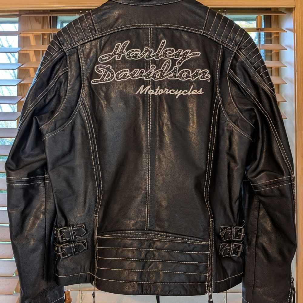 Harley-Davidson XL Black Leather Motorcycle Jacket